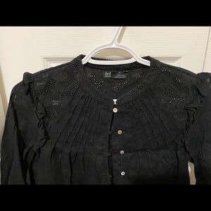 Zara Tops - ZARA Long Sleeve Ruffled Black Top Zara Tops - ZARA Long Sleeve Ruffled Black Top